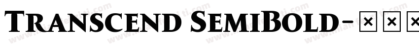 Transcend SemiBold字体转换